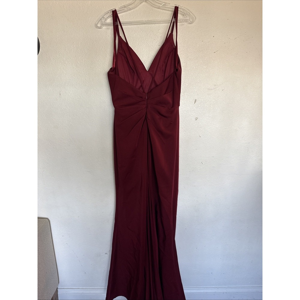 Cinderella‎ Divine V-Neck Ruched Mermaid Evening HOCO Gown Red Apple size 6 - Picture 6 of 16